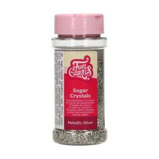 Farbzucker Metallic Silver, 80g - FunCakes