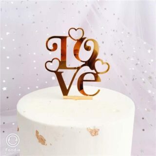 Cake Topper "Love" gold
