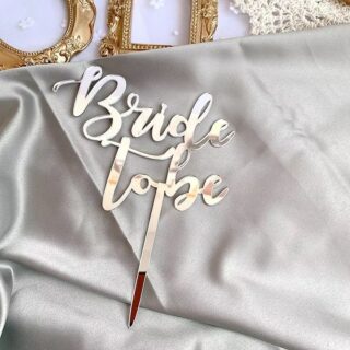 Cake Topper "Bride to be" - Silber