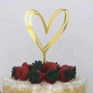 Cake Topper "Herz" gold