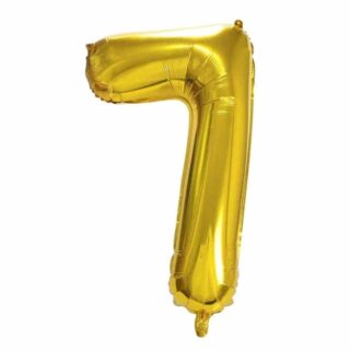 Folienballon "Zahl 7" gold