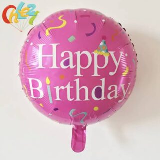 Folienballon "Happy Birthday" Pink