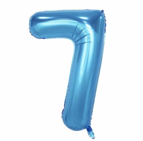 Folienballon "Zahl 7" blau