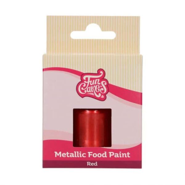 Metallic Food Paint, Red - FunCakes