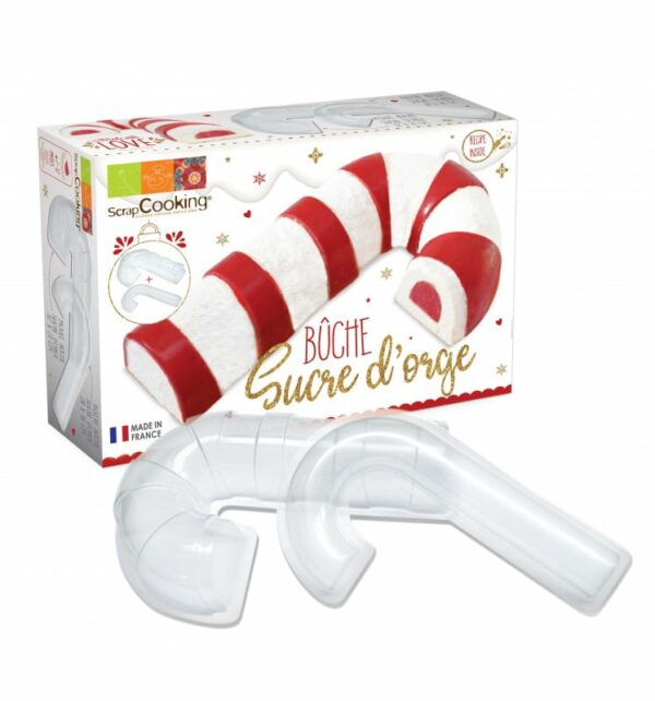 Mould & Insert, Yule Log Candy Cane - Scrapcooking