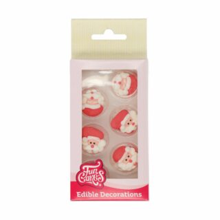 "Santas Gesichter" 12 Stück Zuckerdekoration - Funcakes