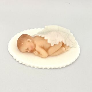 Baby mit Decke, Weiß - Zuckerdekoration