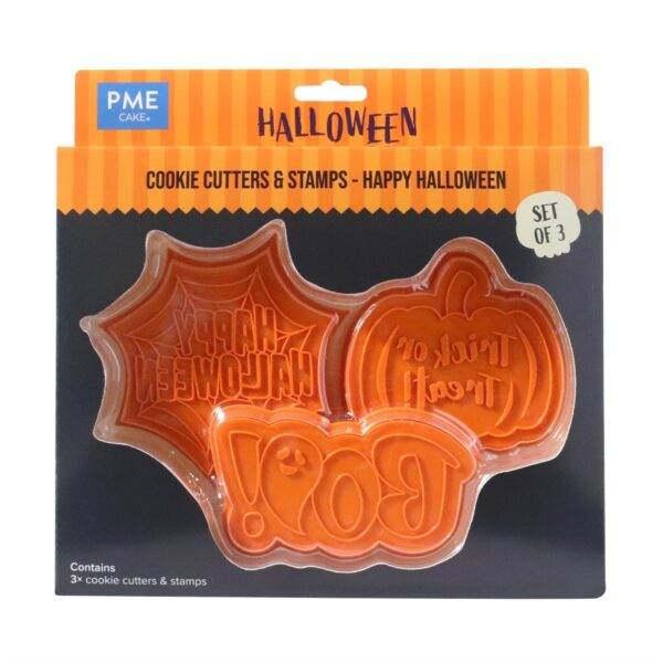 Keksausstecher & Stempel "Happy Halloween" 3er Set - PME