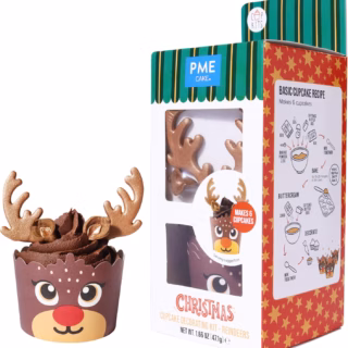 PME Weihnachts Cupcake-Dekorationsset - Rudolf Rentiere (6er-Set)